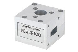 PEWCR1003 - WR-62 Waveguide Circulator, 12.4 GHz to 18 GHz, 18 dB min Isolation, Cover Flange, Aluminum
