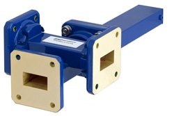 WR-75 Waveguide 40 dB Crossguide Coupler, 3 Port Square Cover Flange, 10 GHz to 15 GHz, Bronze