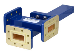 WR-112 Waveguide 40 dB Crossguide Coupler, 3 Port CPR-112G Flange, 7.05 GHz to 10 GHz, Bronze