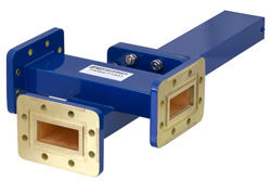 PEWCT1041 - WR-137 Waveguide 30 dB Crossguide Coupler, 3 Port CPR-137G Flange, 5.85 GHz to 8.2 GHz, Bronze