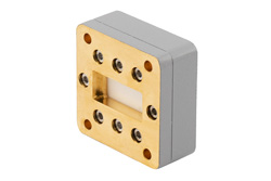PEWGP1007 - WR-112 Waveguide Pressure Window, UG-51/U and UG-51/U-Grooved Flanges, Brass