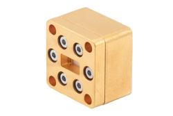 PEWGP1013 - WR-34 Waveguide Pressure Window, UG Cover and UG Grooved Flanges, Brass