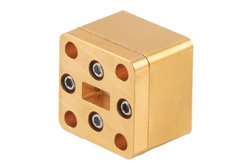 PEWGP1014 - WR-28 Waveguide Pressure Window, UG-599/U and UG-599/U-Grooved Flanges, Brass