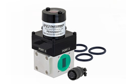 PEWGS6011 - WR-62 Waveguide Electromechanical Relay SPDT/DPDT Latching Switch, Ku Band 18 GHz, 2,000 Watts, UG-419/U Square Cover, 12V, TTL Logic