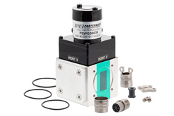 PEWGS6036 - WR-102 Waveguide Electromechanical Relay SPDT/DPDT Latching Switch, X Band 11 GHz, 6,000 Watts, UG Cover, 28V, Self Cut Off, Set Indicators