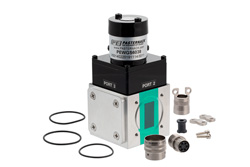 PEWGS6038 - WR-102 Waveguide Electromechanical Relay SPDT/DPDT Latching Switch, X Band 11 GHz, 6,000 Watts, UG Cover, 12V, Self Cut Off, Set Indicators