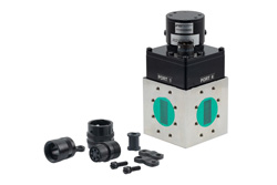 PEWGS6065 - WR-90 Waveguide Electromechanical Relay SPDT/DPDT Failsafe Switch, X Band 12.4 GHz, 5,000 Watts, CPR Flat, 28V, Window Indicator