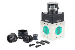 PEWGS6066 - WR-90 Waveguide Electromechanical Relay SPDT/DPDT Failsafe Switch, X Band 12.4 GHz, 5,000 Watts, CPR Flat, 12V, TTL Logic, Window Indicator