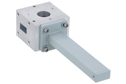 PEWIR1009 - WR-62 Waveguide Isolator from 12.4 GHz to 18 GHz, 18 dB Typical Isolation, UG-1665/U Cover Flange
