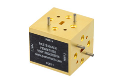 PEWMT1002 - WR-15 Waveguide Magic Tee, UG-385/U Round Cover Flange Operating from 50 GHz to 75 GHz