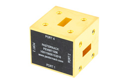PEWMT1006 - WR-42 Waveguide Magic Tee, UG-595/U Square Cover Flange Operating from 18 GHz to 26.5 GHz