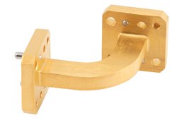 PEWRD180B002 - WRD-180 Waveguide H-Bend with UG Square Cover Flange Operating from 18 GHz to 40 GHz