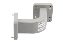 PEWRD650B001 - WRD-650 Waveguide E-Bend with UG Square Cover Flange Operating from 6.5 GHz to 18 GHz