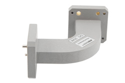 PEWRD650B002 - WRD-650 Waveguide H-Bend with UG Square Cover Flange Operating from 6.5 GHz to 18 GHz