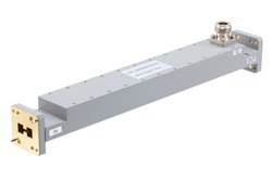 PEWRD650CP02-40 - WRD-650 Double Ridge Waveguide 40 dB Broadwall Coupler, N Female Coupled Port, 6.5 GHz to 18 GHz, Brass