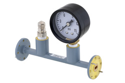 PEWSP1000 - WR-22 Waveguide Pressurizing Section 4.25 Inch Length, UG-383/U Round Cover Flange from 33 GHz to 50 GHz