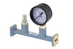 PEWSP1003 - WR-42 Waveguide Pressurizing Section 4.25 Inch Length, UG-595/U Square Cover Flange from 18 GHz to 26.5 GHz