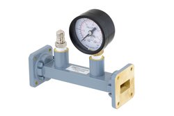 PEWSP1006 - WR-75 Waveguide Pressurizing Section 4.25 Inch Length, Square Cover Flange from 10 GHz to 15 GHz