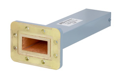 PEWTR1011A - 6 Watts Low Power Commercial Grade WR-137 Waveguide Load 5.85 GHz to 8.2 GHz, Brass