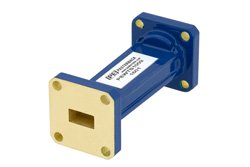 PEWTS1009 - WR-42 to WR-34 Waveguide Transition 2 Inch Length, UG-595/U Square Cover Flange to UG-1530/U Square Cover Flange