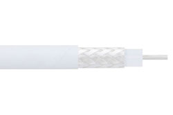 RG196A/U-BULK - Flexible RG196 Coax Cable Single Shielded with White PTFE Jacket