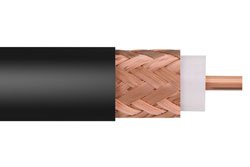 RG217/U-BULK - Flexible RG217 Coax Cable Double Shielded with Black PVC Jacket