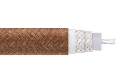 RG225/U-BULK - Flexible RG225 Coax Cable Double Shielded with Brown PTFE (FG) Jacket