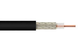 RG58-P-BULK - 53 Ohm Flexible RG58-P Plenum Rated Coax Cable Single Shielded with Black FEP Jacket