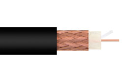 RG62A/U-BULK - 93 Ohm Flexible RG62 Coax Cable Single Shielded with Black PVC Jacket