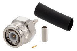 SC-100-TM-D - TNC Male Connector Crimp/Solder Attachment for LMR-100A-PVC, PE-C100, RG174, RG188, RG316