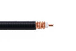 SPF-375 - Low Loss SPF-375 Rated Corrugated Coax Cable with Black FRPE Jacket Superflexible Fire Rated