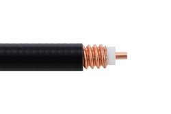 SPF-500 - Low Loss SPF-500 Rated Corrugated Coax Cable with Black FRPE Jacket Superflexible Fire Rated
