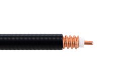 SPO-375 - Low Loss SPO-375 Rated Corrugated Coax Cable with Black PE Jacket Superflexible Outdoor Rated