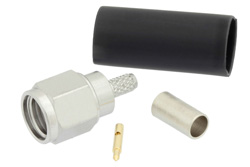 TC-100-SM - SMA Male Connector Crimp/Solder Attachment for LMR-100, PE-C100, RG174, RG188, RG316