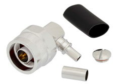 TC-195-NMH-RA-D - N Male Right Angle Connector Crimp/Solder Attachment for LMR-195, PE-C195