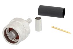TC-200-NMH-X - N Male Connector Crimp/Solder Attachment for LMR-200, PE-C200
