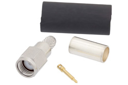 TC-200-SM - SMA Male Connector Crimp/Solder Attachment For LMR-200, PE-C200