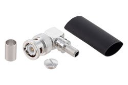 TC-240-BM-RA-D - BNC Male Right Angle Connector Crimp/Solder Attachment for LMR-240, LMR-240-DB, LMR-240-UF, LMR-240-FR, RG8X, PE-C240