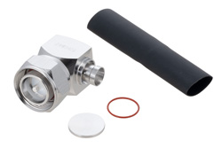 TC-250-4310M-RA-LP - 4.3-10 Male Right Angle Low PIM Connector Solder Attachment for SPP-250-LLPL, SPO-250, SPF-250