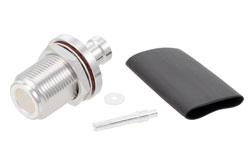 TC-250-NF-BH-LP - N Female Bulkhead Mount Low PIM Connector Solder Attachment for SPP-250-LLPL, SPF-250, SPO-250, 1/4" Superflexible, PE-1/4SFHC