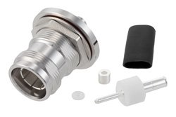 TC-402-4310F-BH-LP - 4.3-10 Female Bulkhead Mount Low PIM Connector Solder Attachment for TFT-5G-402