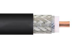 TCOM-600-FR - Low PIM Flexible TCOM-600-FR Fire Rated Coax Cable Triple Shielded with Black FRPE Jacket