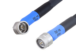 Handheld RF Analyzer Rugged Phase Stable Cable N Male to N Male Right Angle Cable 100 cm Length Using PE-FF430 Coax, RoHS