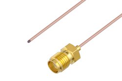 Pigtail Test Probe Cable SMA Female to Flush Cut Lead Using PE-034SR Coax, RoHS