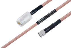 MIL-DTL-17 N Female to SMA Male Cable Using M17/60-RG142 Coax
