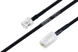 MIL-DTL-17 BNC Male to N Female Cable Using M17/84-RG223 Coax