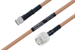 MIL-DTL-17 SMA Male to TNC Male Cable Using M17/128-RG400 Coax