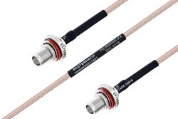 MIL-DTL-17 SMA Female Bulkhead to SMA Female Bulkhead Cable Using M17/113-RG316 Coax