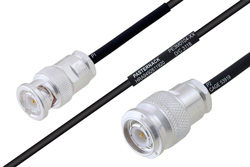 MIL-DTL-17 BNC Male to TNC Male Cable Using M17/119-RG174 Coax