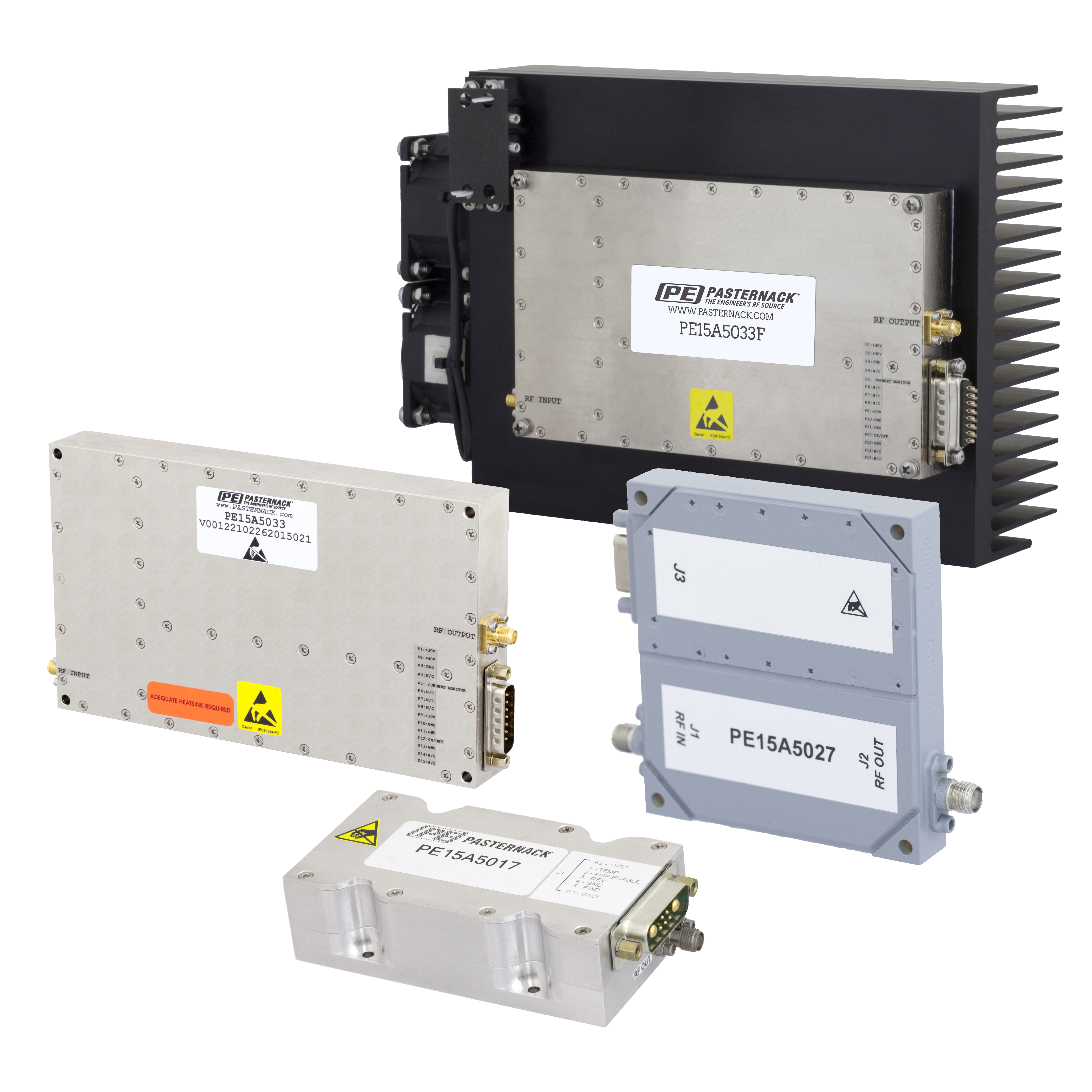 45 dB Gain, 100 Watt Psat, 700 MHz to 2.7 GHz, High Power High Gain Amplifier, GaN, SMA